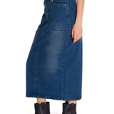 Falda Ajustada Casual Mujer CARPENTER MAXI SKIRT Denim Cat