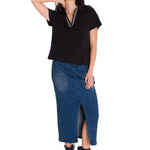 Falda Ajustada Casual Mujer CARPENTER MAXI SKIRT Denim Cat
