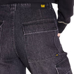 Jeans Tiro Alto Mujer RIGID DENIM EXAGGERATED CARGO Gris Cat