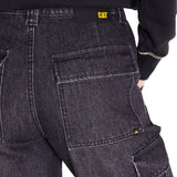 Jeans Tiro Alto Mujer RIGID DENIM EXAGGERATED CARGO Gris Cat