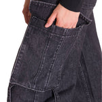 Jeans Tiro Alto Mujer RIGID DENIM EXAGGERATED CARGO Gris Cat