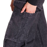 Jeans Tiro Alto Mujer RIGID DENIM EXAGGERATED CARGO Gris Cat