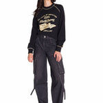 Jeans Tiro Alto Mujer RIGID DENIM EXAGGERATED CARGO Gris Cat