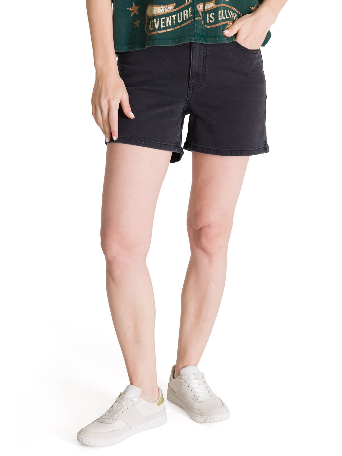 Short Denim Mujer 5 Bolsillos Negro CAT