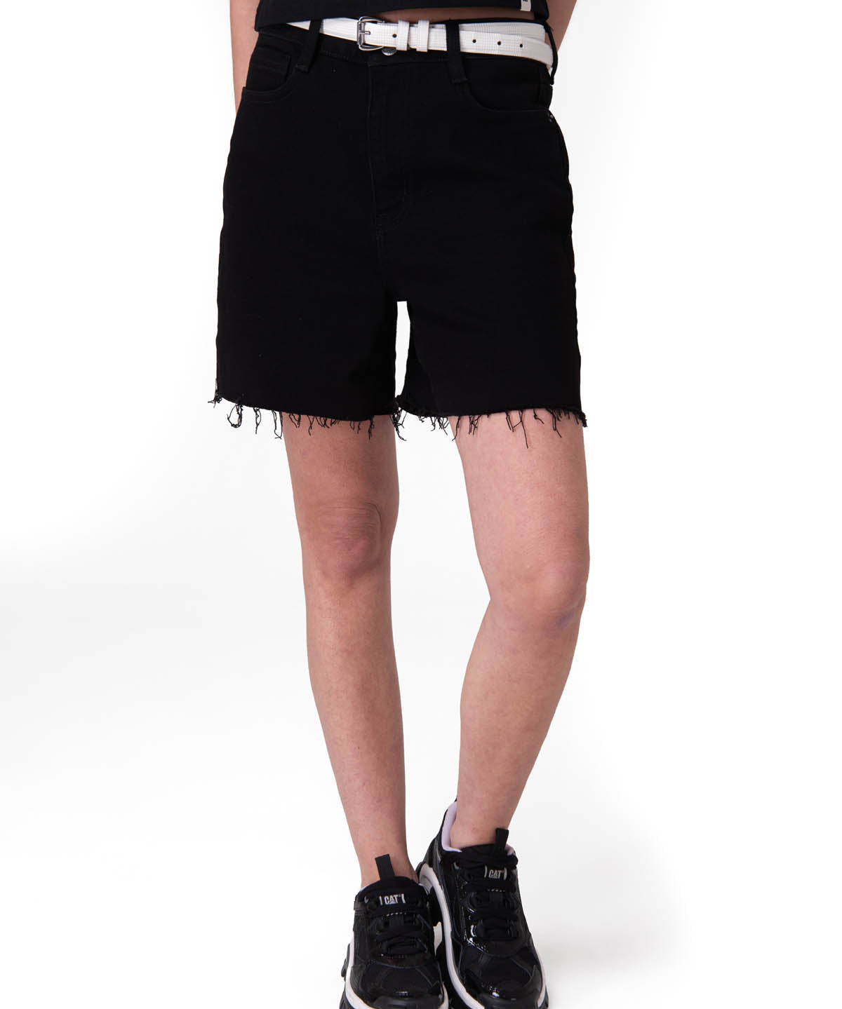 Short Mujer Denim High Rise Cowb Negro