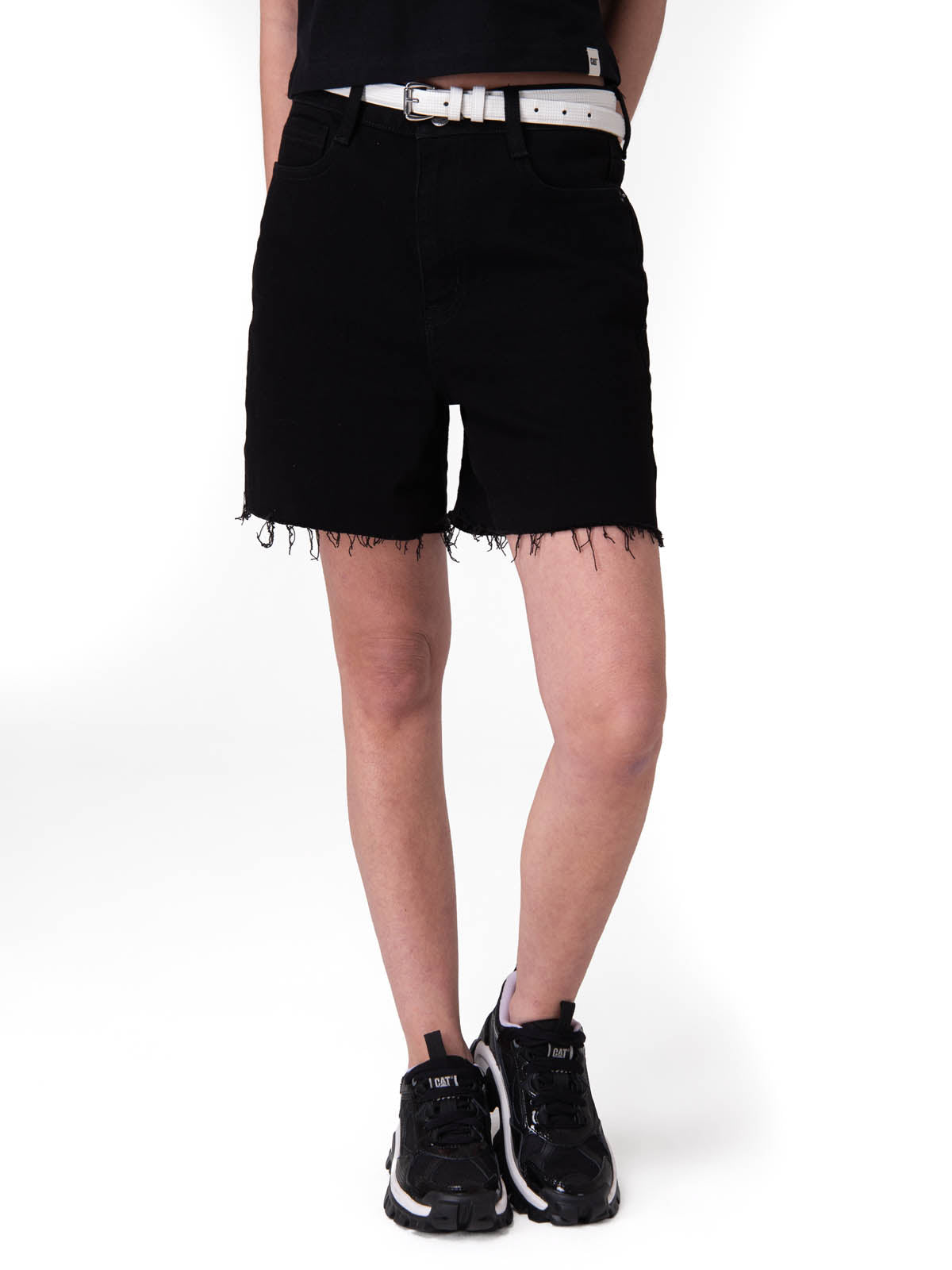 Short Mujer Denim High Rise Cowb Negro