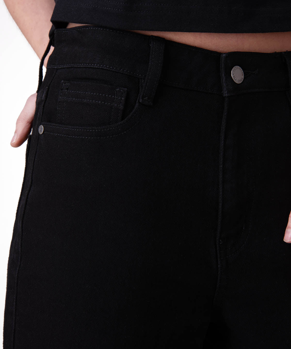 Short Mujer Denim High Rise Cowb Negro