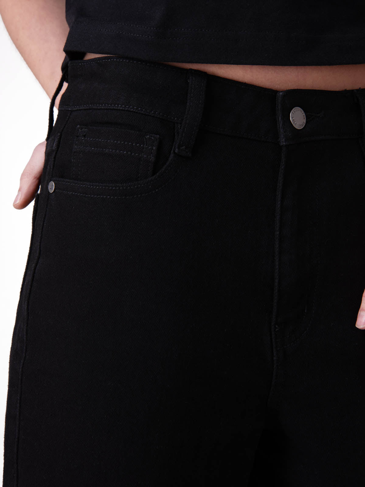 Short Mujer Denim High Rise Cowb Negro