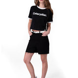 Short Mujer Denim High Rise Cowb Negro