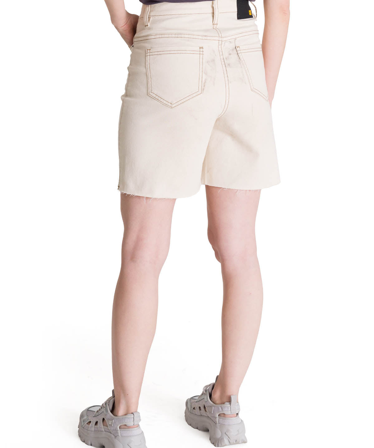 Short Tiro Alto Denim Mujer Cowboy Beige CAT