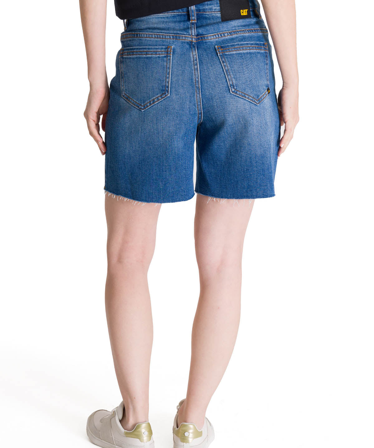Short Tiro Alto Denim Mujer Cowboy Azul CAT