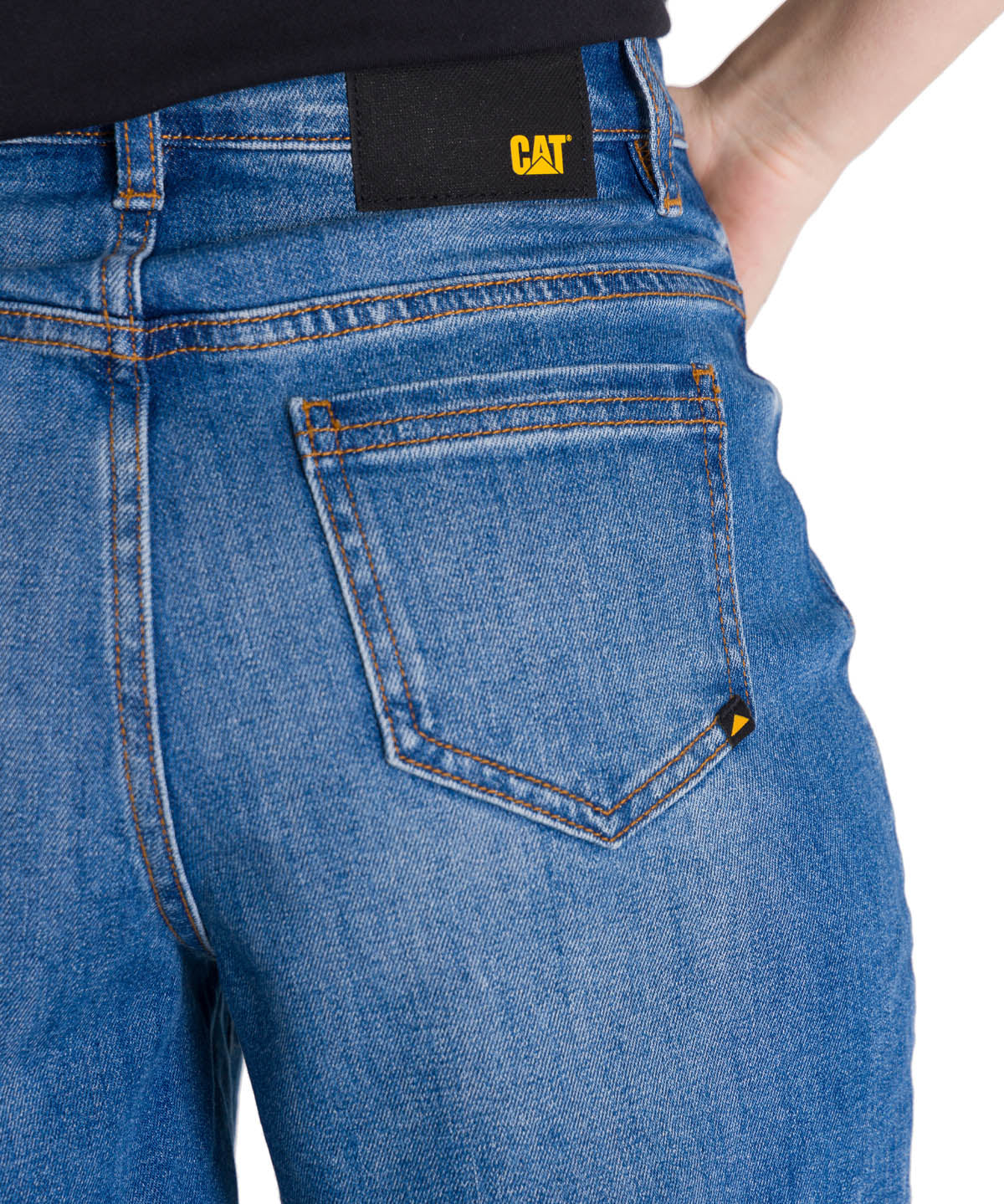 Short Tiro Alto Denim Mujer Cowboy Azul CAT