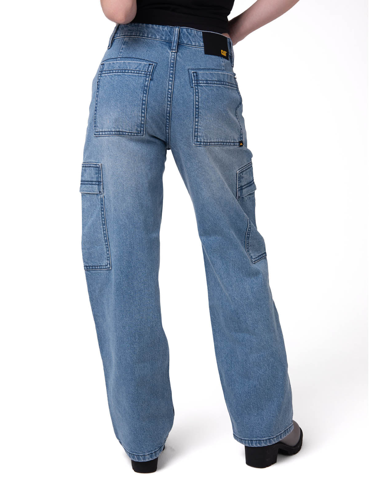 Jeans Cargo Mujer Relaxed Azul CAT