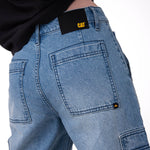 Jeans Cargo Mujer Relaxed Azul CAT