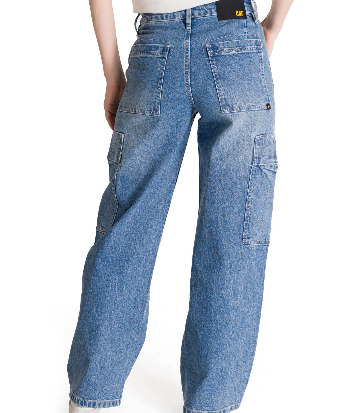 Jeans Cargo Mujer Relaxed Azul CAT