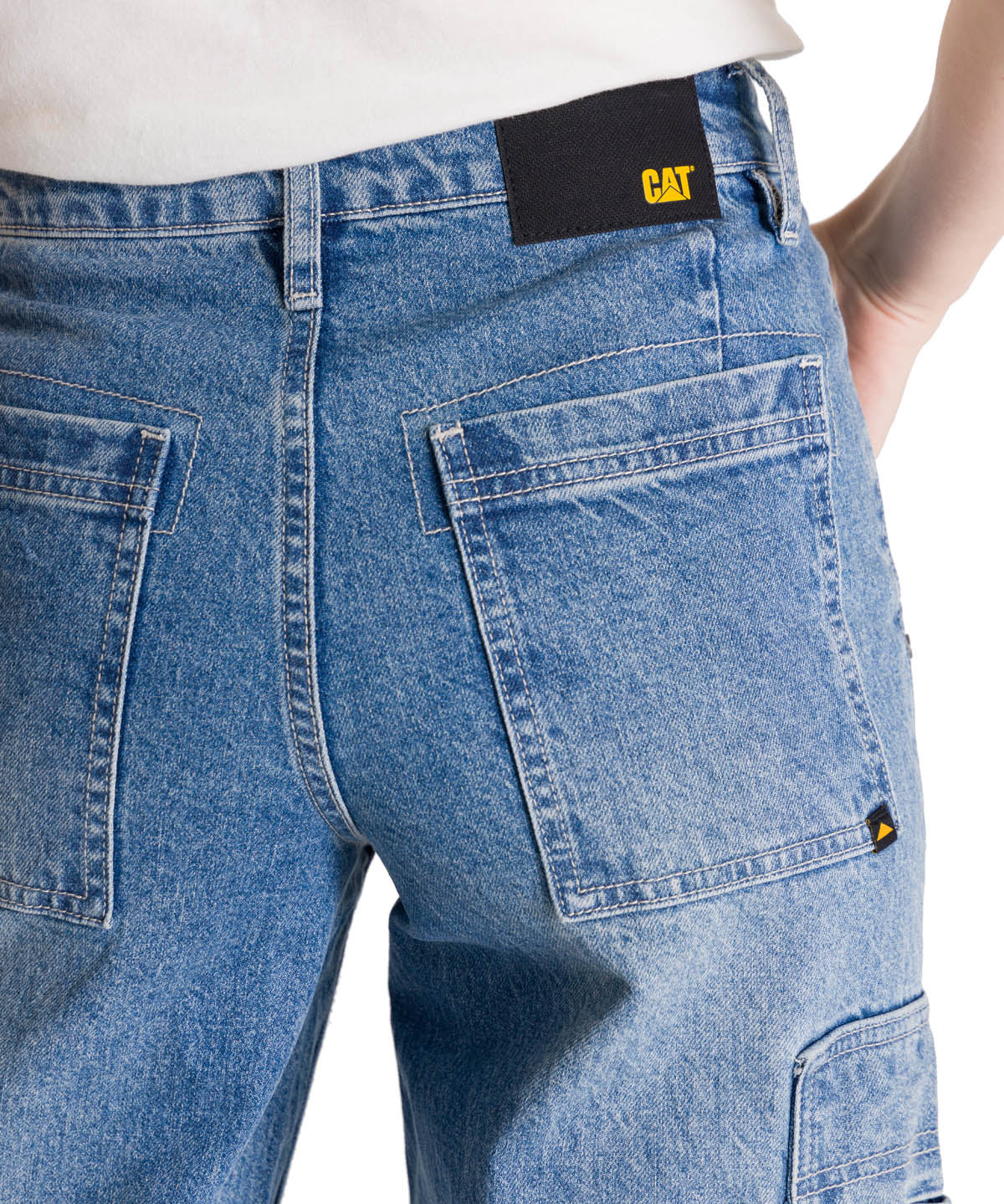 Jeans Cargo Mujer Relaxed Azul CAT