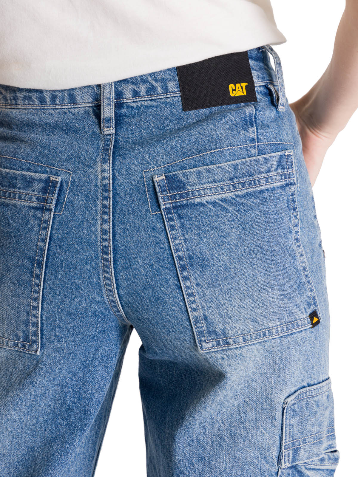 Jeans Cargo Mujer Relaxed Azul CAT