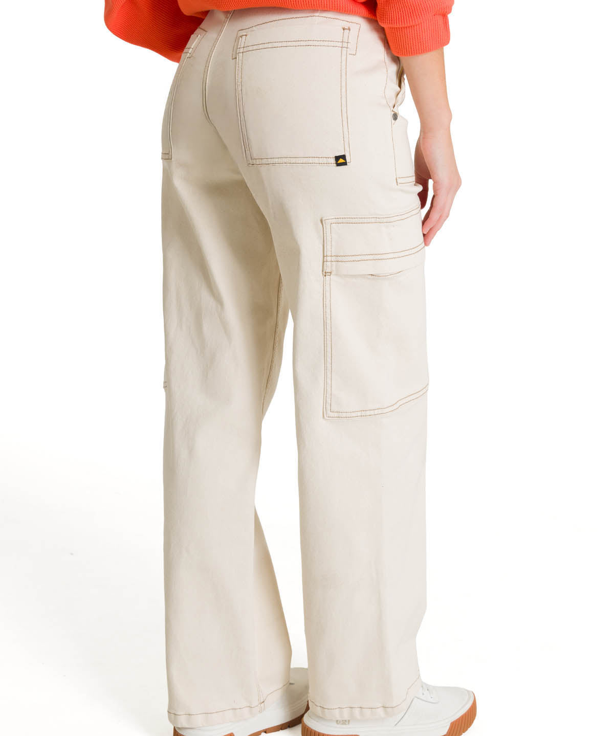 Jeans Cargo Mujer Relaxed Beige CAT