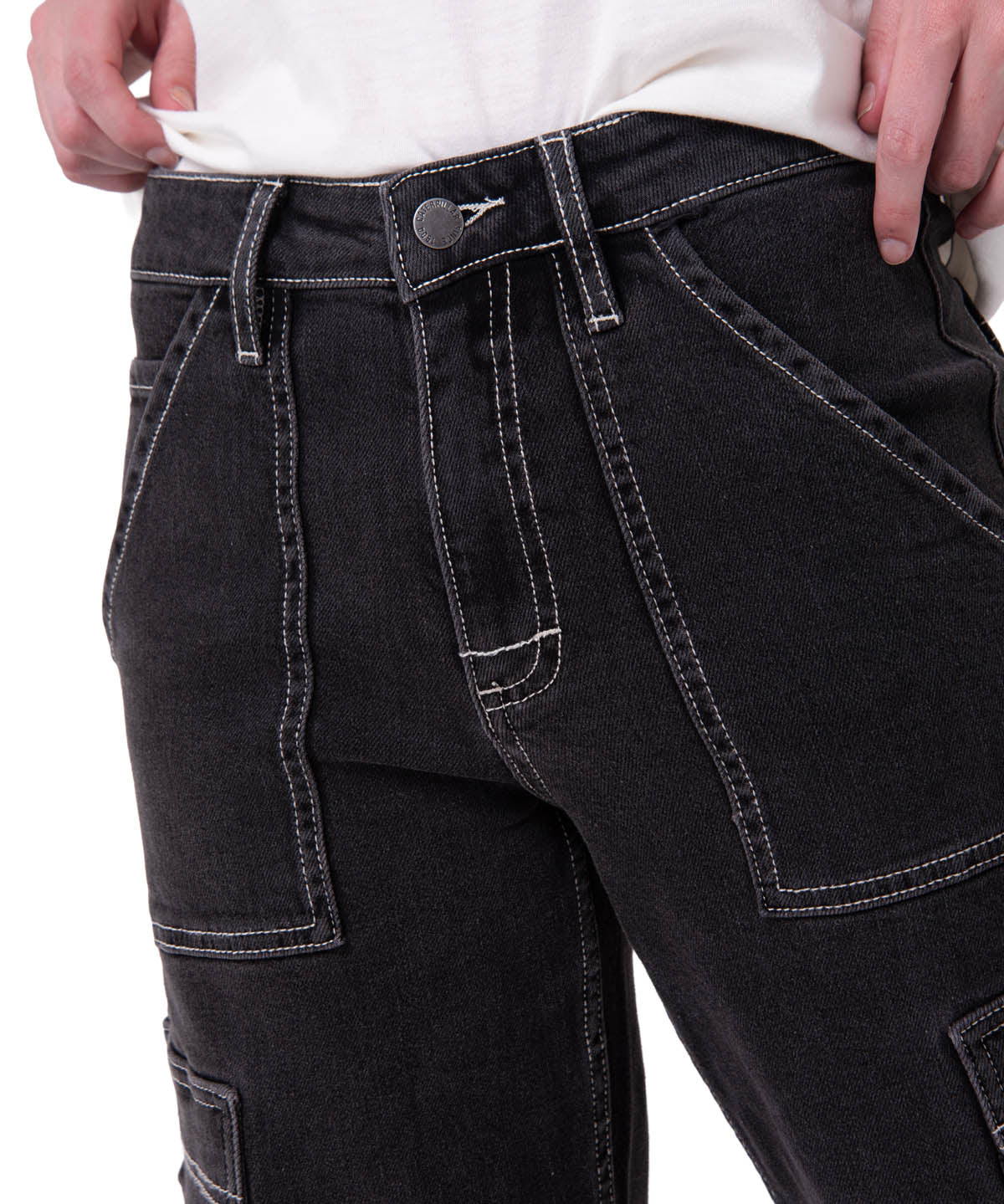 Jeans Cargo Mujer Relaxed Negro CAT