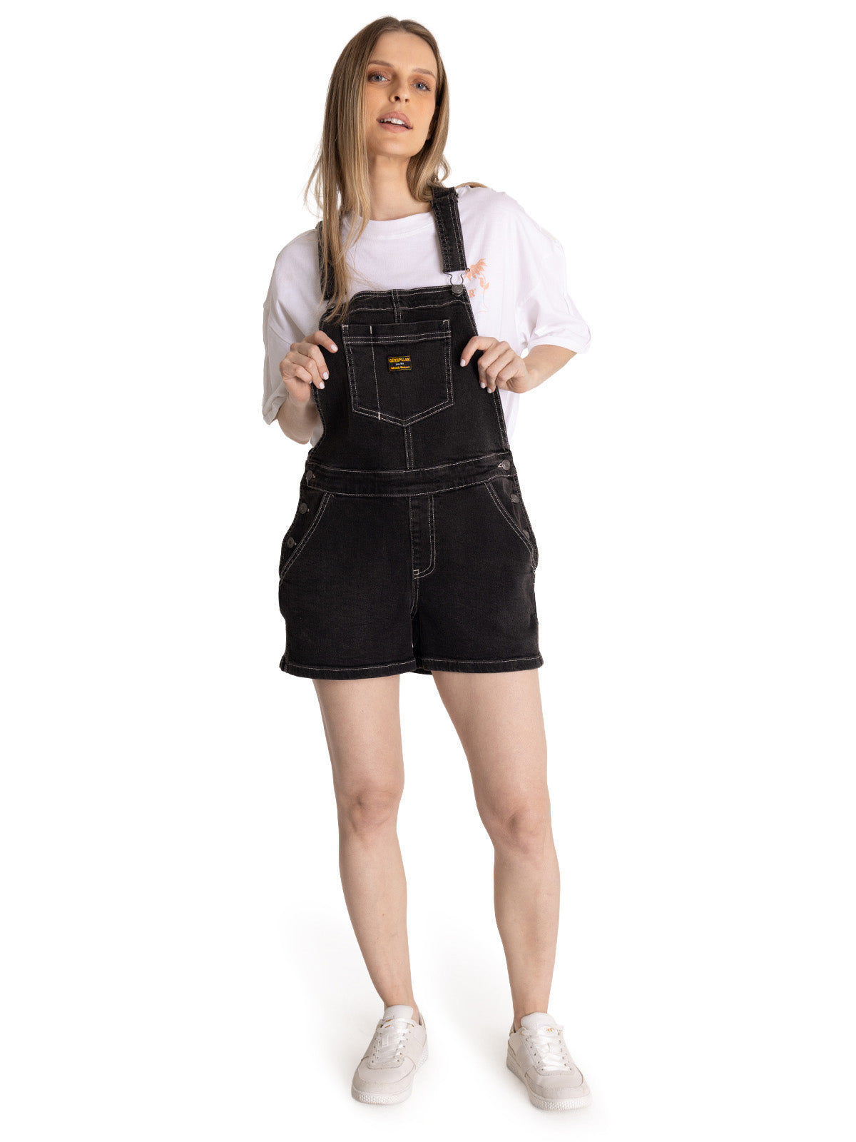 Jardinera Denim Mujer Heritage Negro CAT