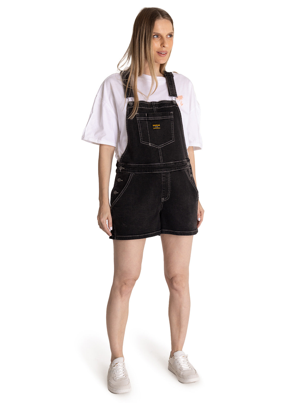 Jardinera Denim Mujer Heritage Negro CAT