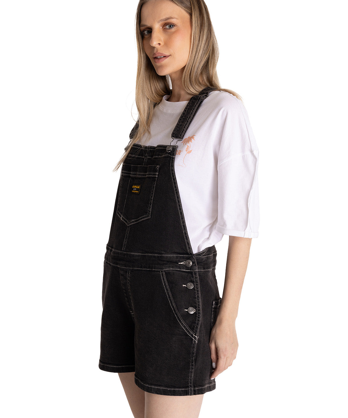 Jardinera Denim Mujer Heritage Negro CAT