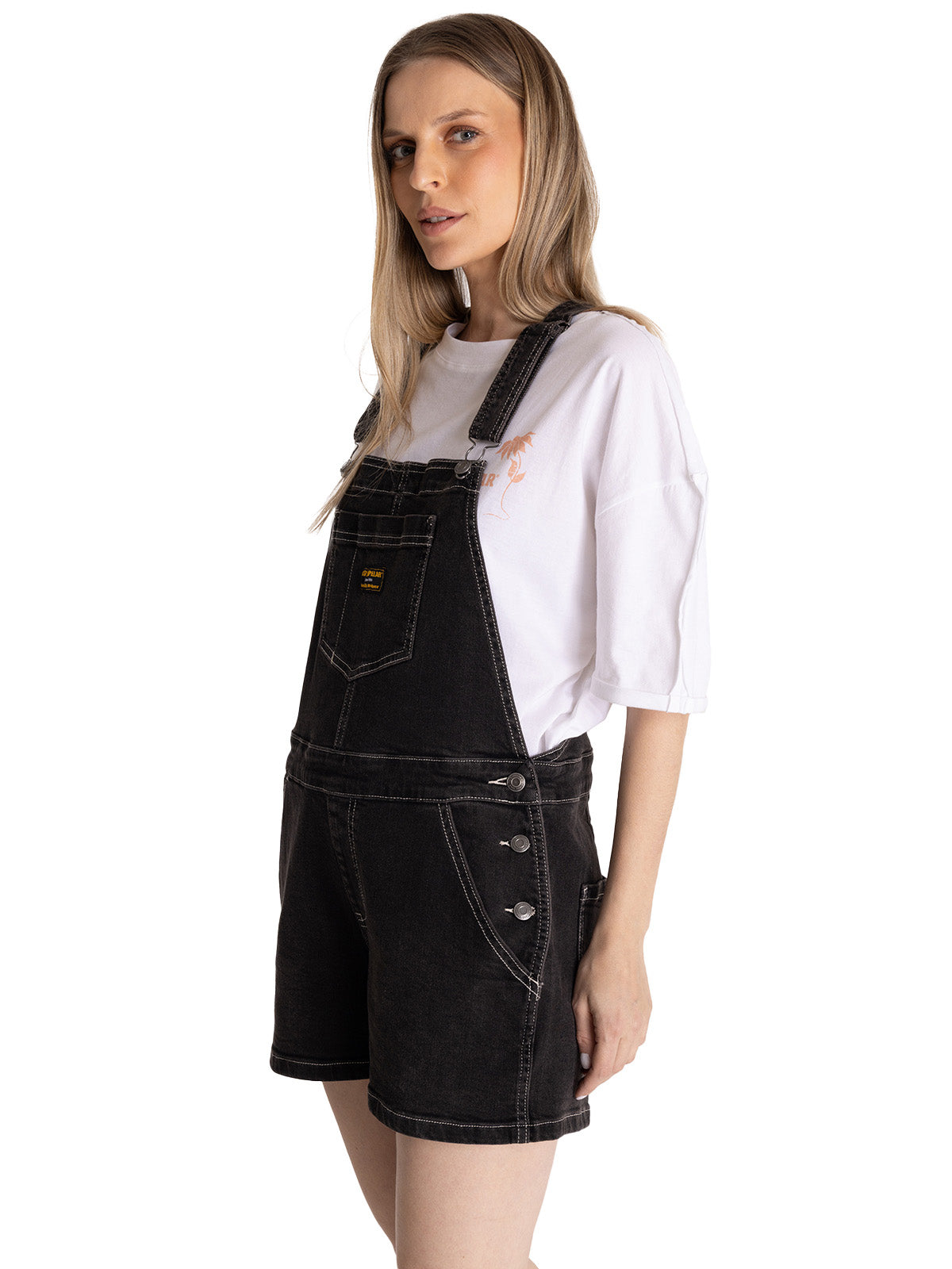Jardinera Denim Mujer Heritage Negro CAT