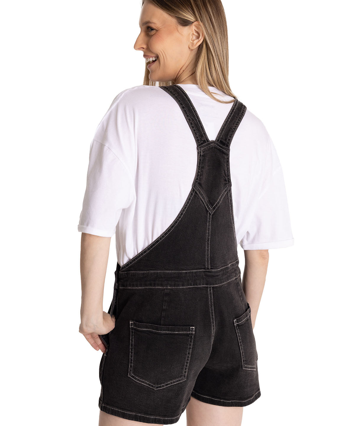 Jardinera Denim Mujer Heritage Negro CAT