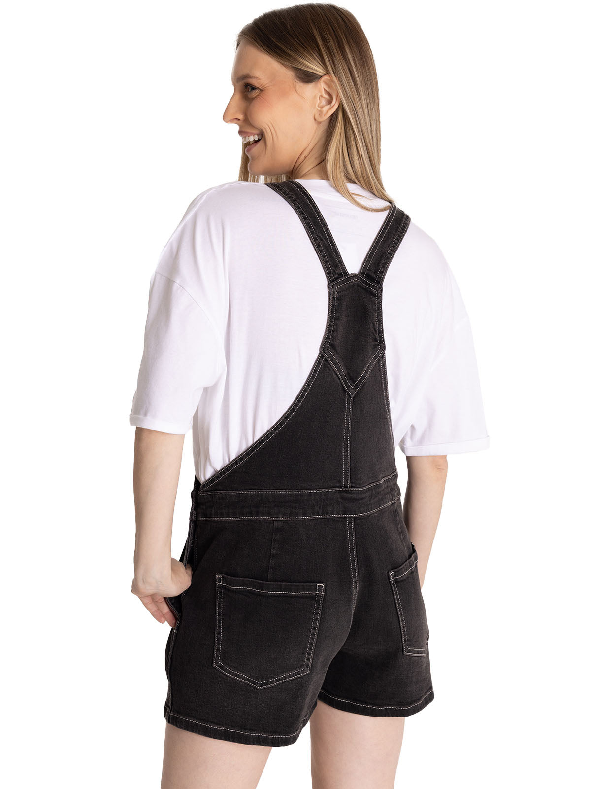 Jardinera Denim Mujer Heritage Negro CAT
