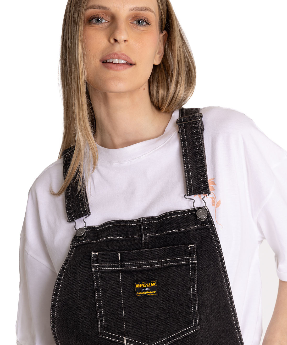 Jardinera Denim Mujer Heritage Negro CAT