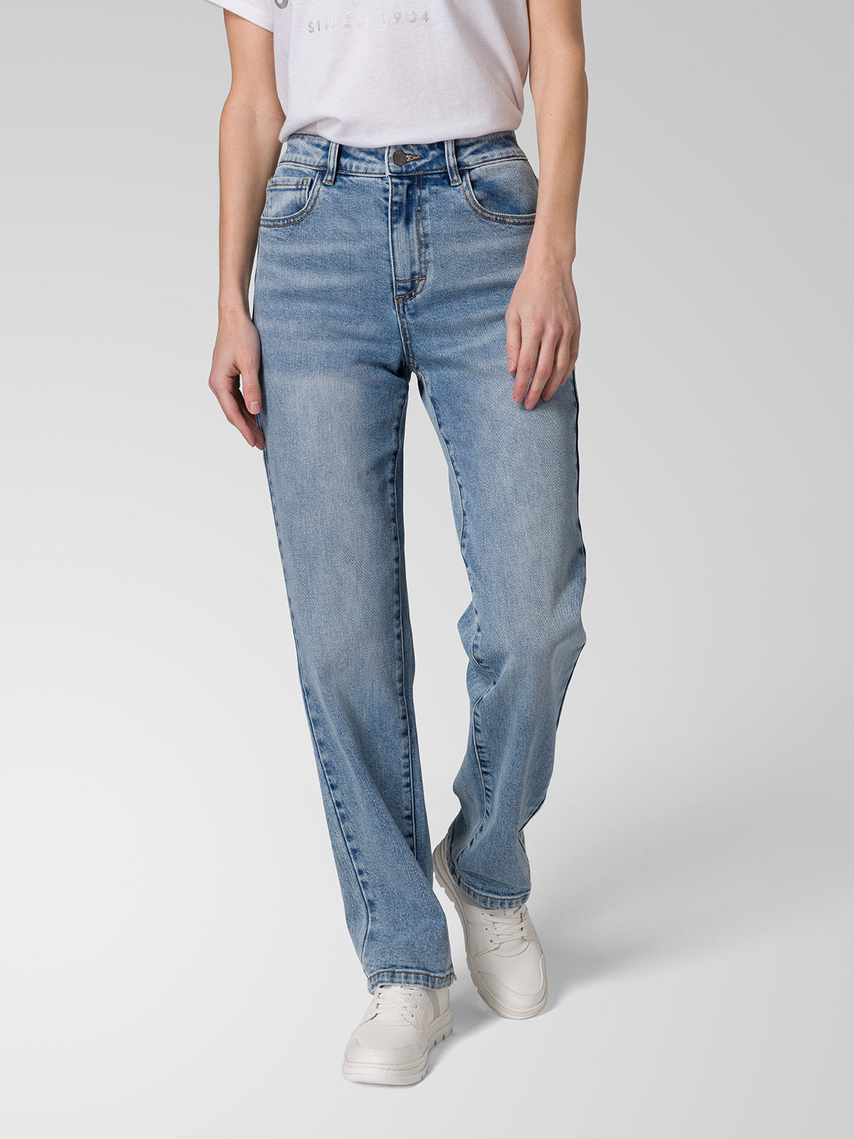 Jeans Mujer CAT Denim High-Rise Straight Azul
