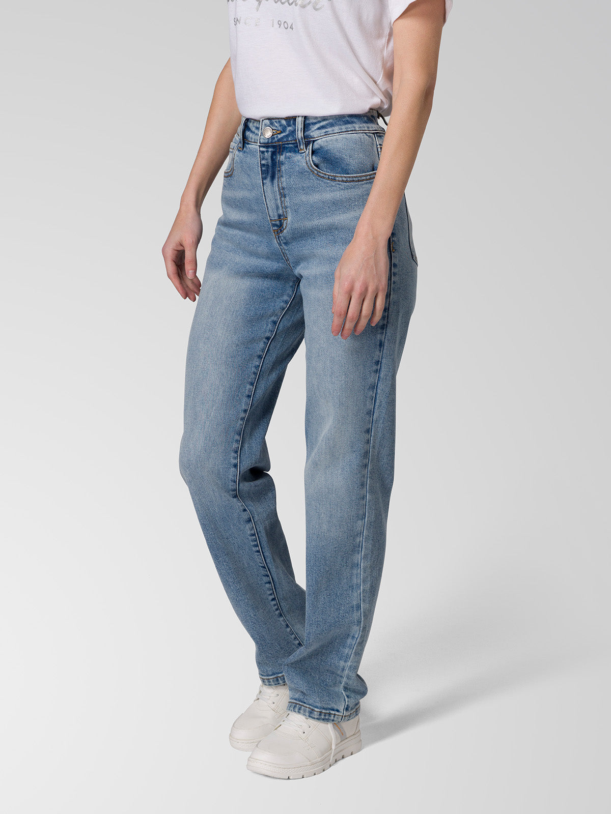 Jeans Mujer CAT Denim High-Rise Straight Azul