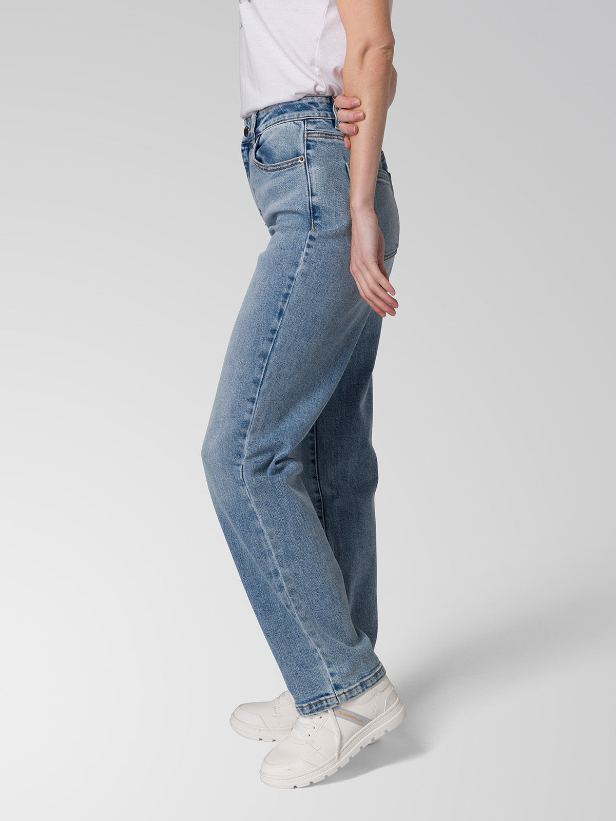 Jeans Mujer CAT Denim High-Rise Straight Azul