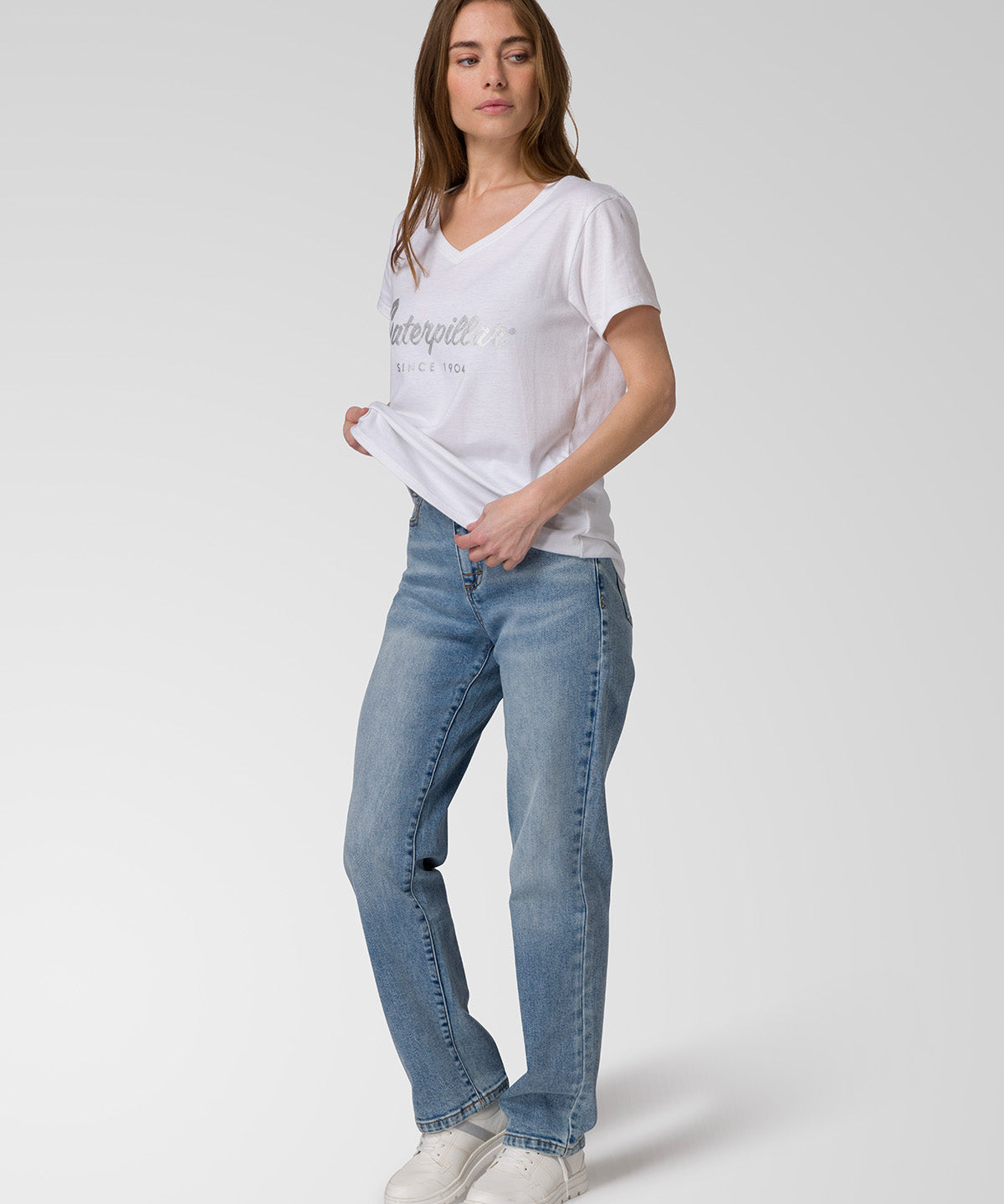 Jeans Mujer CAT Denim High-Rise Straight Azul