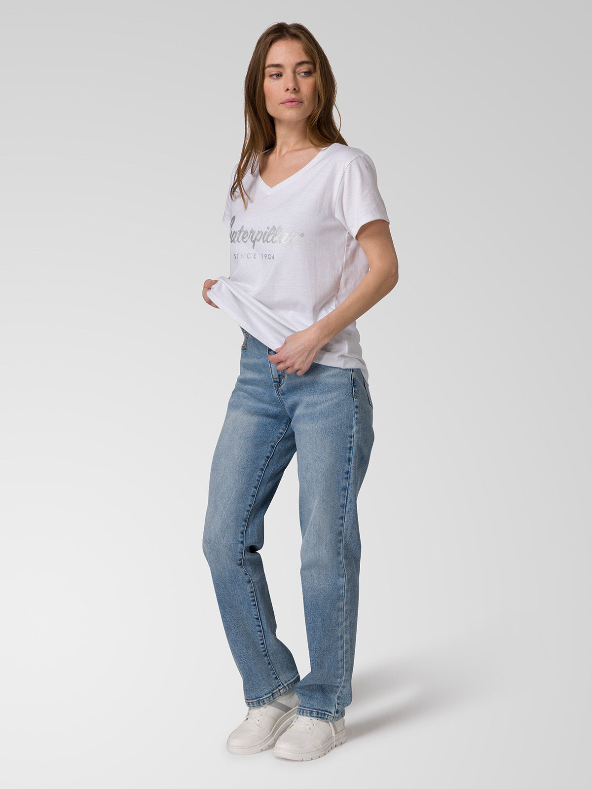 Jeans Mujer CAT Denim High-Rise Straight Azul