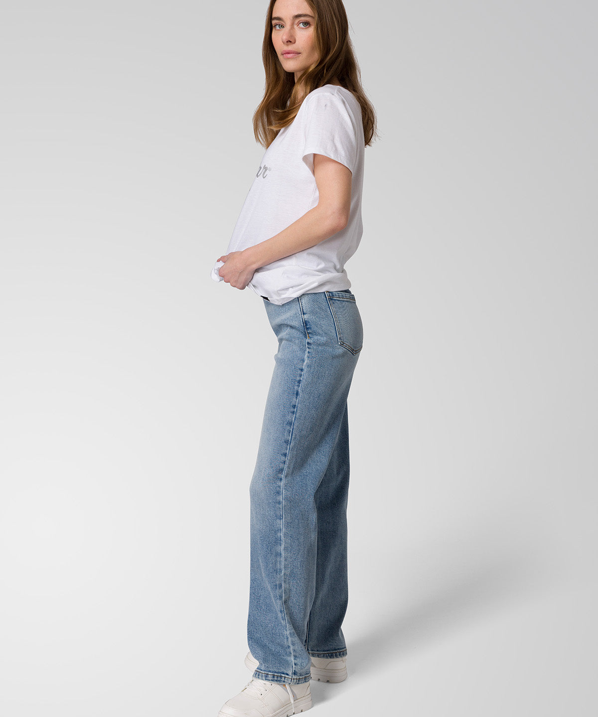 Jeans Mujer CAT Denim High-Rise Straight Azul