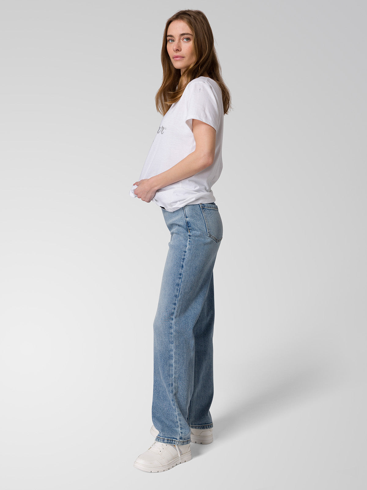 Jeans Mujer CAT Denim High-Rise Straight Azul