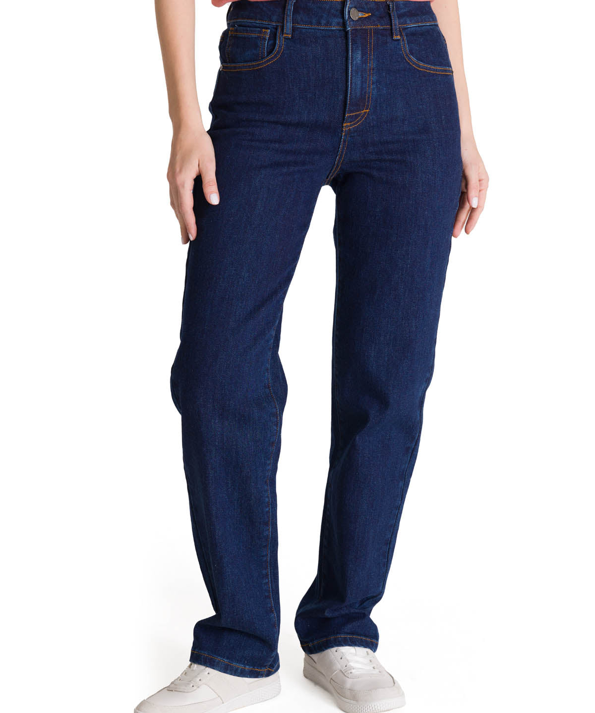Jeans Tiro Alto Mujer Stretch Azul CAT