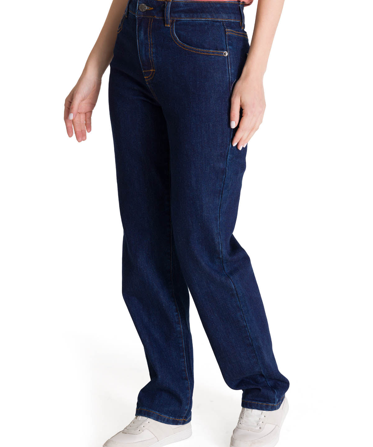 Jeans Tiro Alto Mujer Stretch Azul CAT