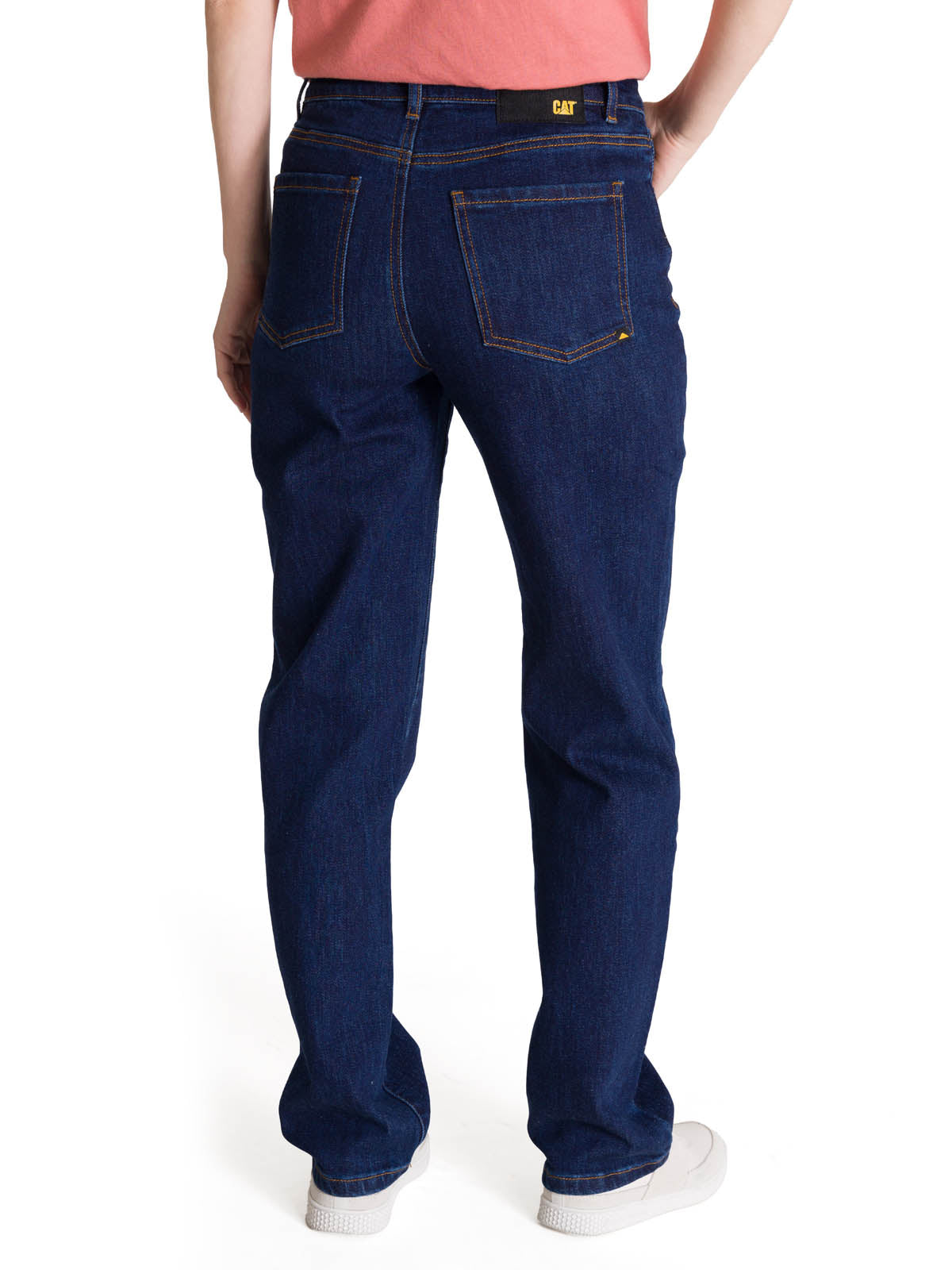Jeans Tiro Alto Mujer Stretch Azul CAT