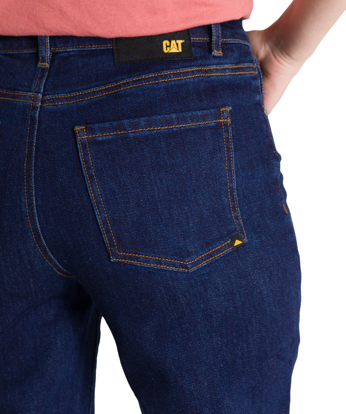Jeans Tiro Alto Mujer Stretch Azul CAT