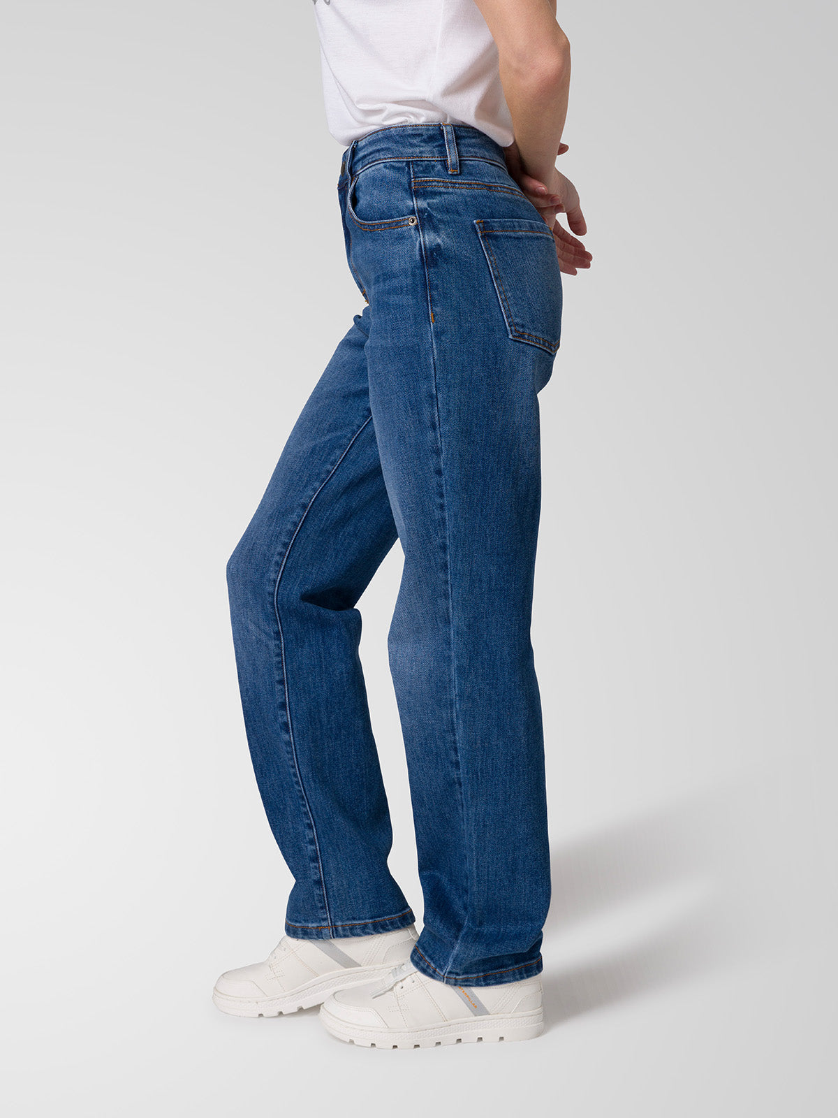 Jeans Mujer CAT High-Rise Straight Leg Azul índigo CAT