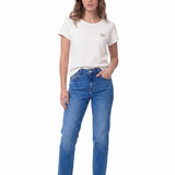 Jeans Mujer CAT High-Rise Straight Leg Azul índigo