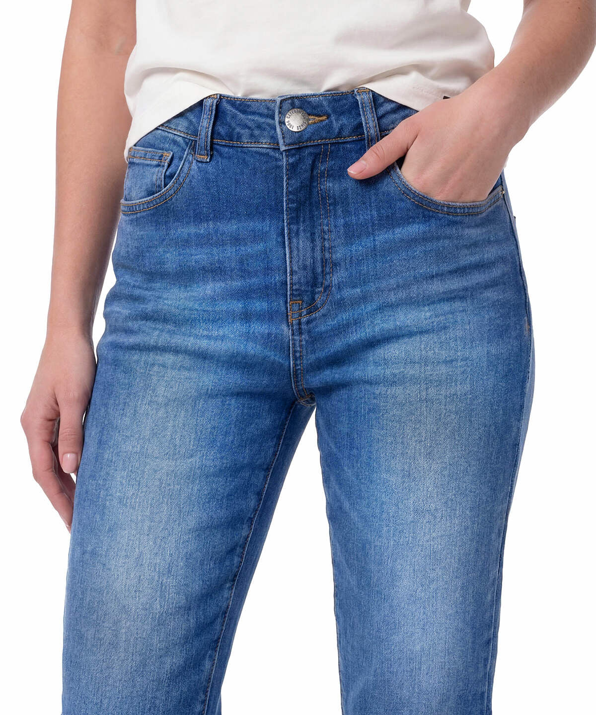 Jeans Mujer CAT High-Rise Straight Leg Azul índigo