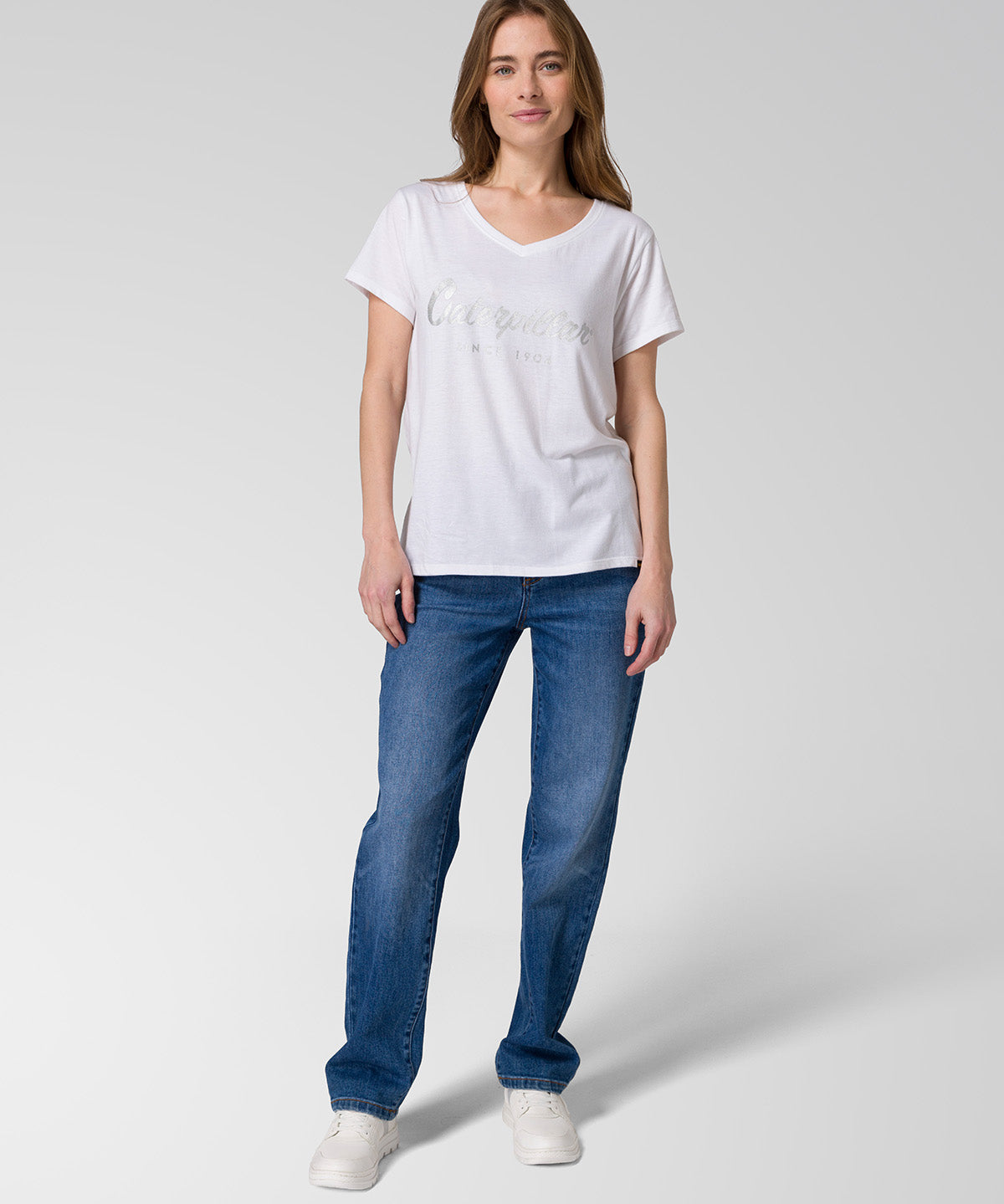 Jeans Mujer CAT High-Rise Straight Leg Azul índigo CAT