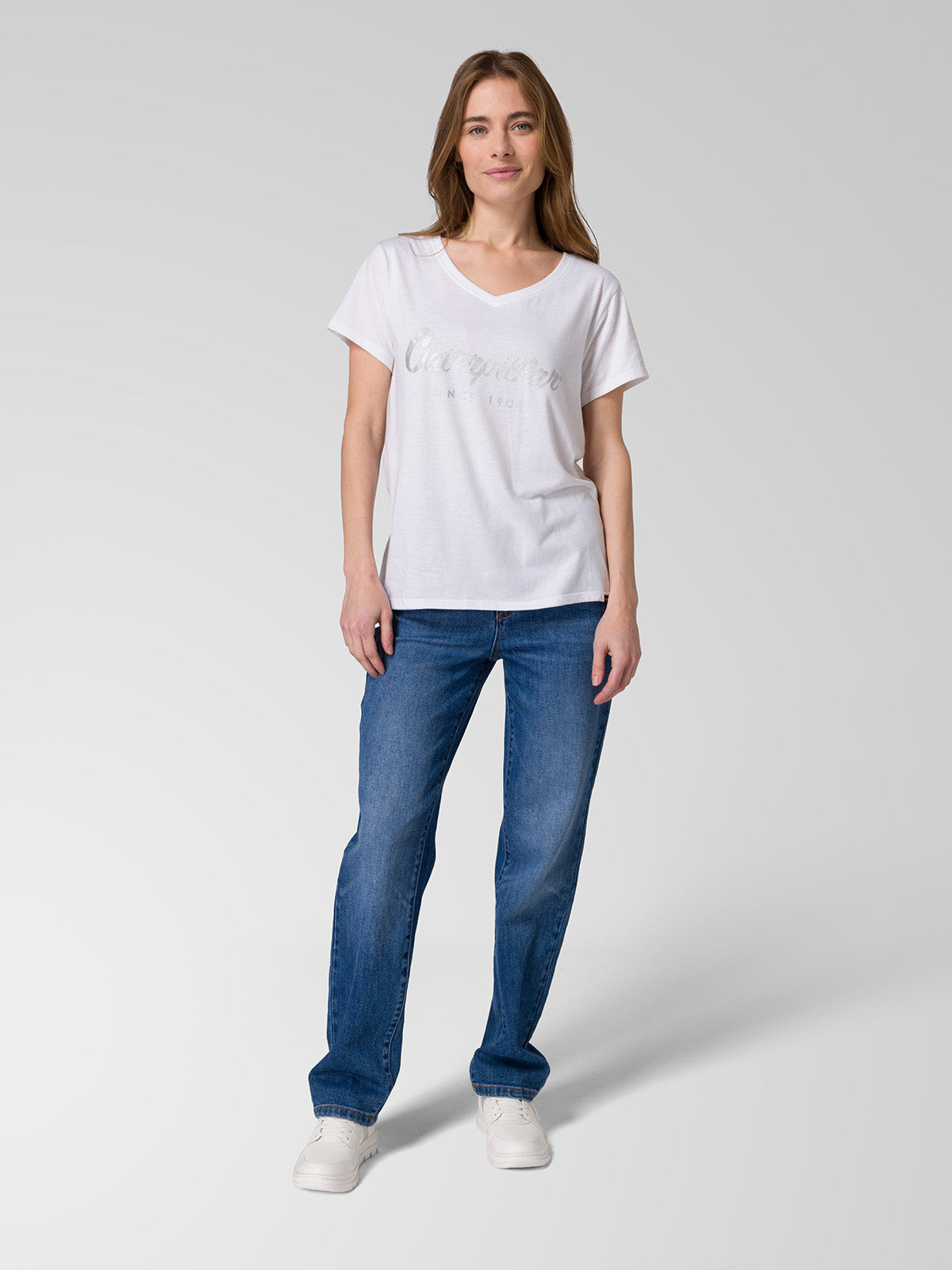 Jeans Mujer CAT High-Rise Straight Leg Azul índigo CAT