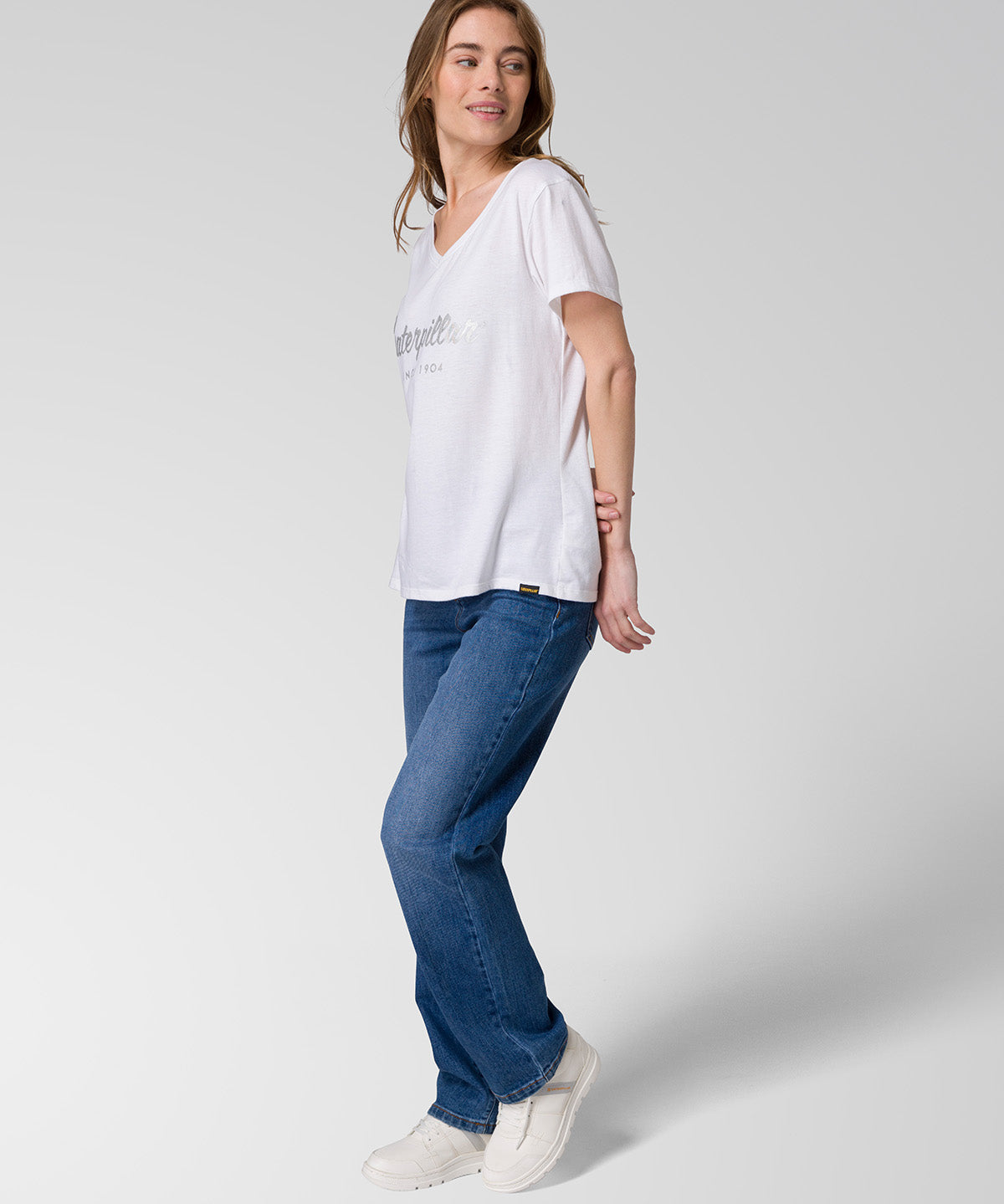Jeans Mujer CAT High-Rise Straight Leg Azul índigo CAT