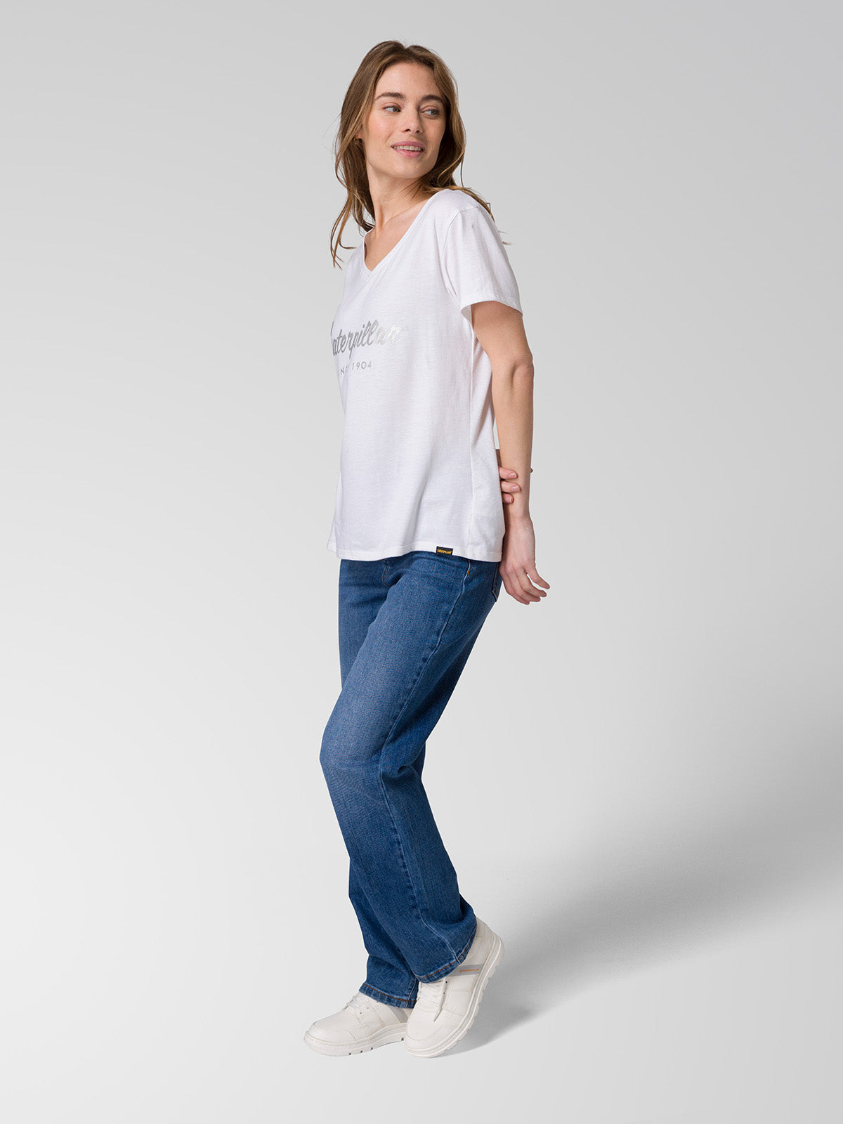 Jeans Mujer CAT High-Rise Straight Leg Azul índigo CAT
