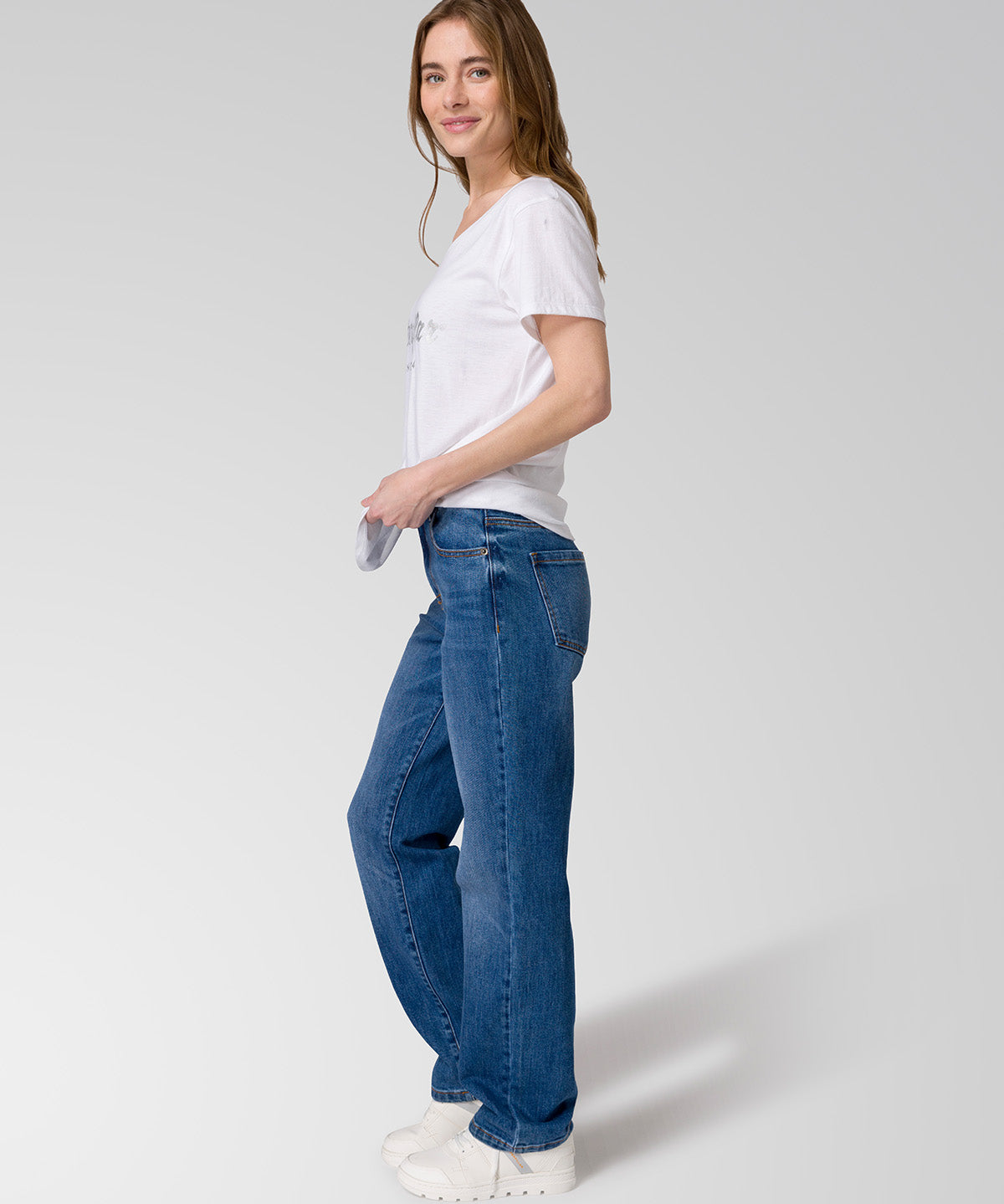 Jeans Mujer CAT High-Rise Straight Leg Azul índigo CAT
