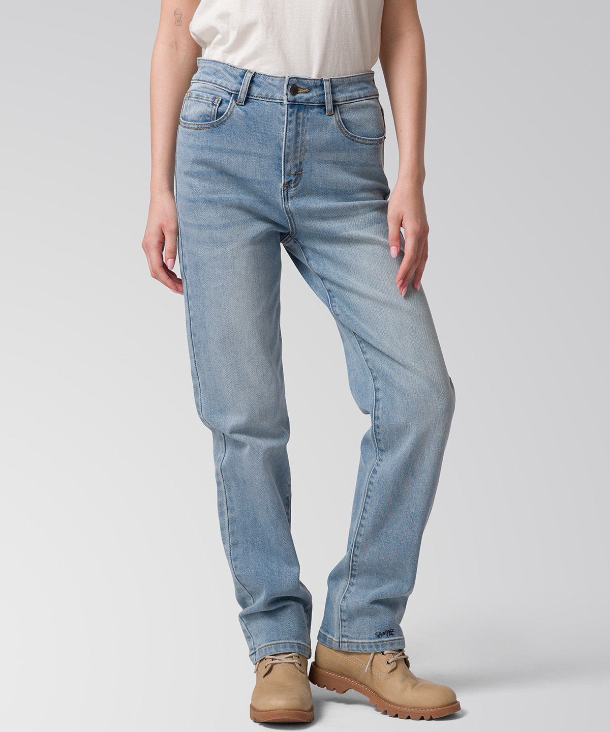 Jeans Mujer Denim High-Rise Stra Celeste